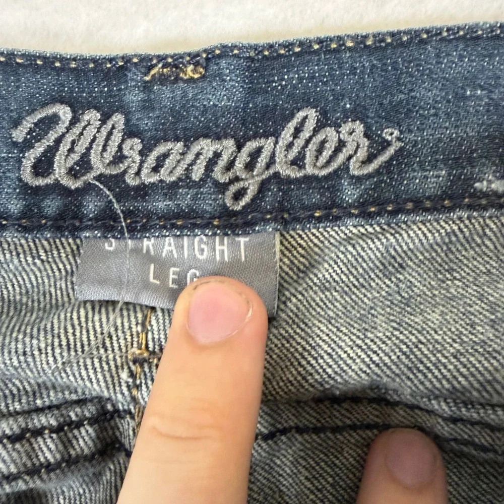 Wrangler Mens Straight Leg Blue Denim Jeans WRT30WB 29x32 Medium Wash